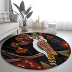Australia Indigenous Christmas Round Carpet Kookaburra Aboriginal
