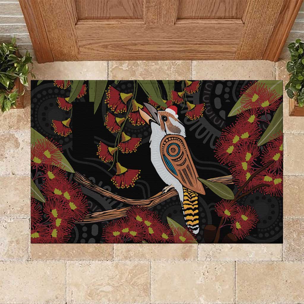 Australia Indigenous Christmas Rubber Doormat Kookaburra Aboriginal
