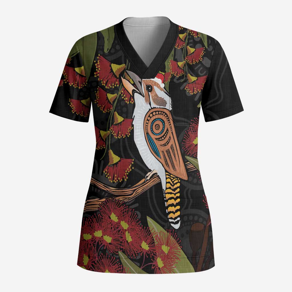 Australia Indigenous Christmas Scrub Top Kookaburra Aboriginal - Aussie Hoodie