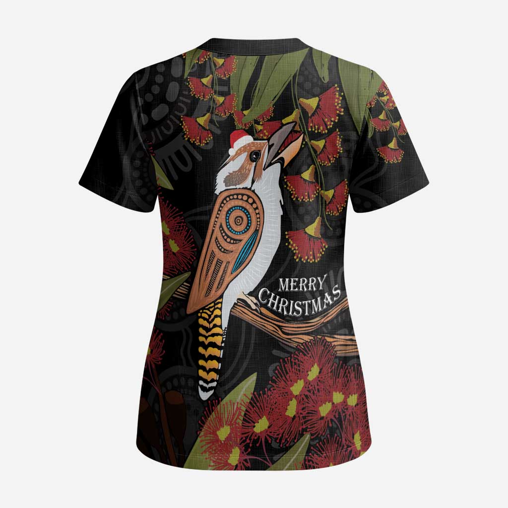 Australia Indigenous Christmas Scrub Top Kookaburra Aboriginal - Aussie Hoodie