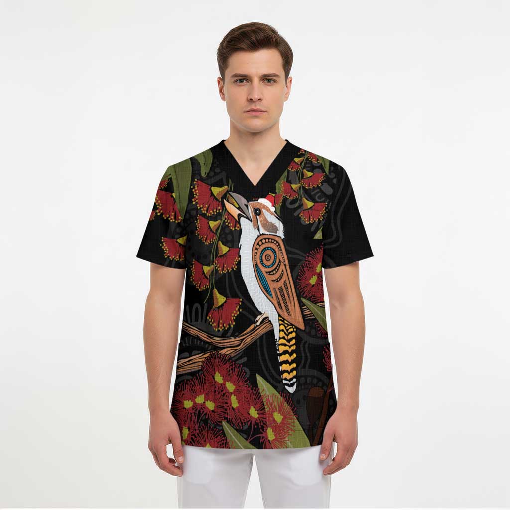 Australia Indigenous Christmas Scrub Top Kookaburra Aboriginal - Aussie Hoodie