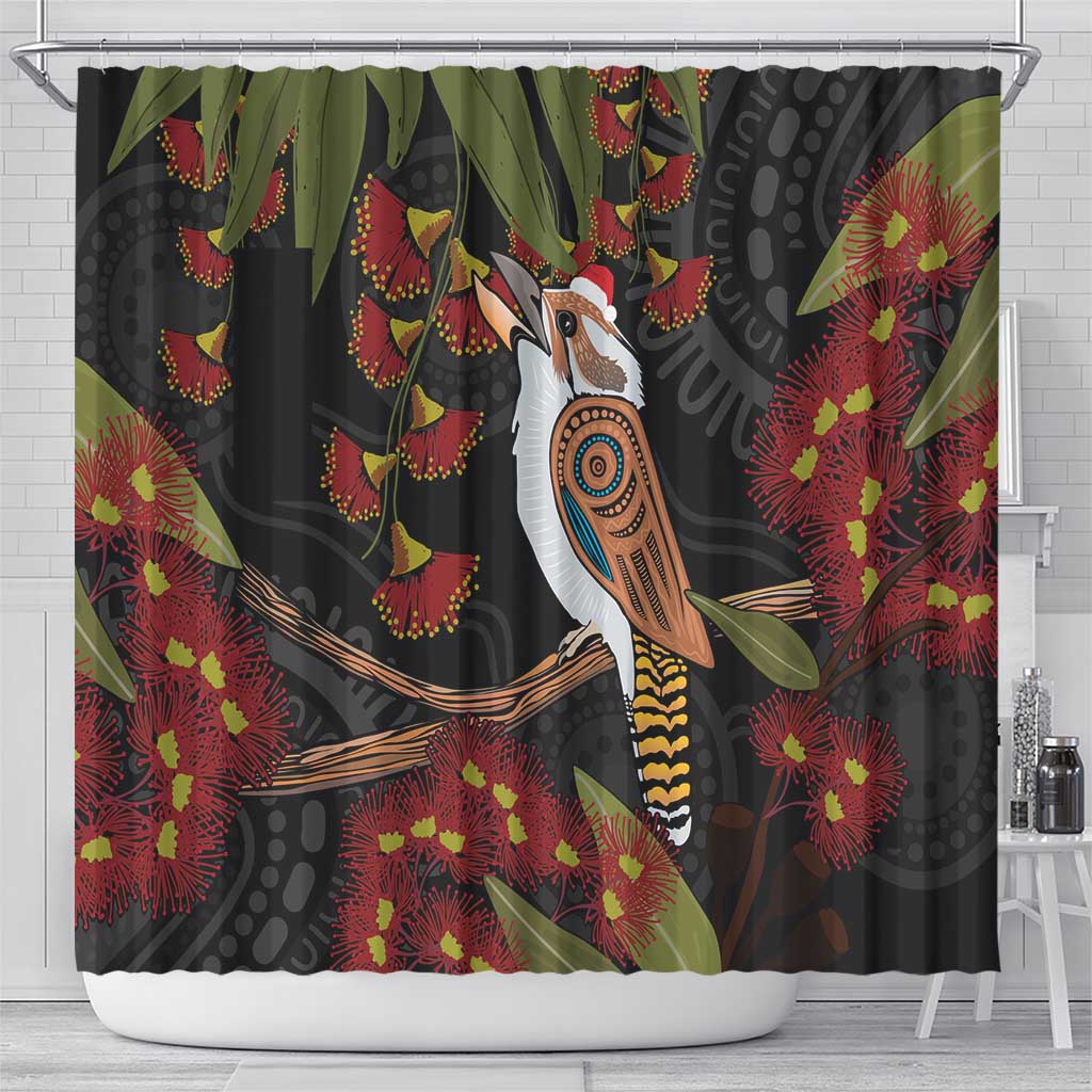 Australia Indigenous Christmas Shower Curtain Kookaburra Aboriginal