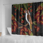 Australia Indigenous Christmas Shower Curtain Kookaburra Aboriginal