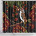 Australia Indigenous Christmas Shower Curtain Kookaburra Aboriginal