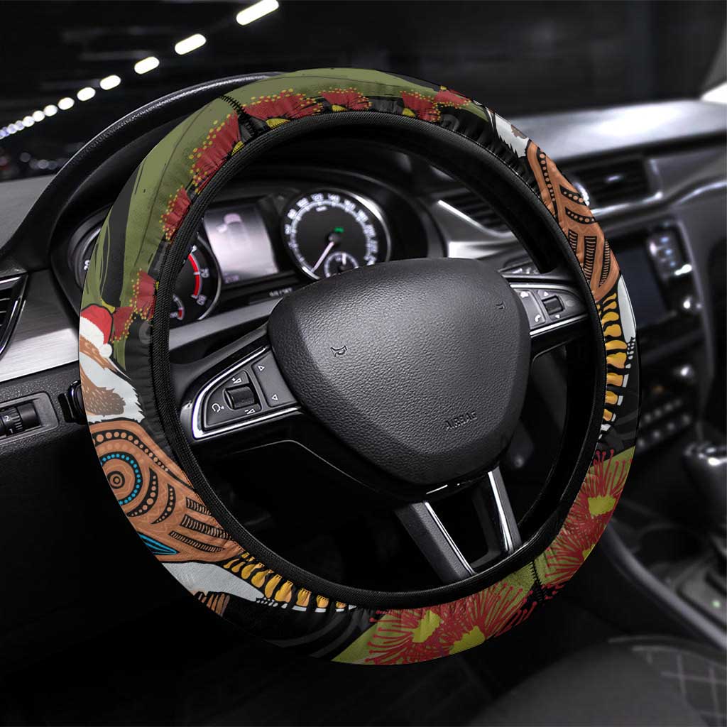 Australia Indigenous Christmas Steering Wheel Cover Kookaburra Aboriginal