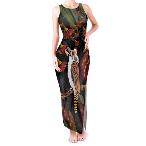 Australia Indigenous Christmas Tank Maxi Dress Kookaburra Aboriginal