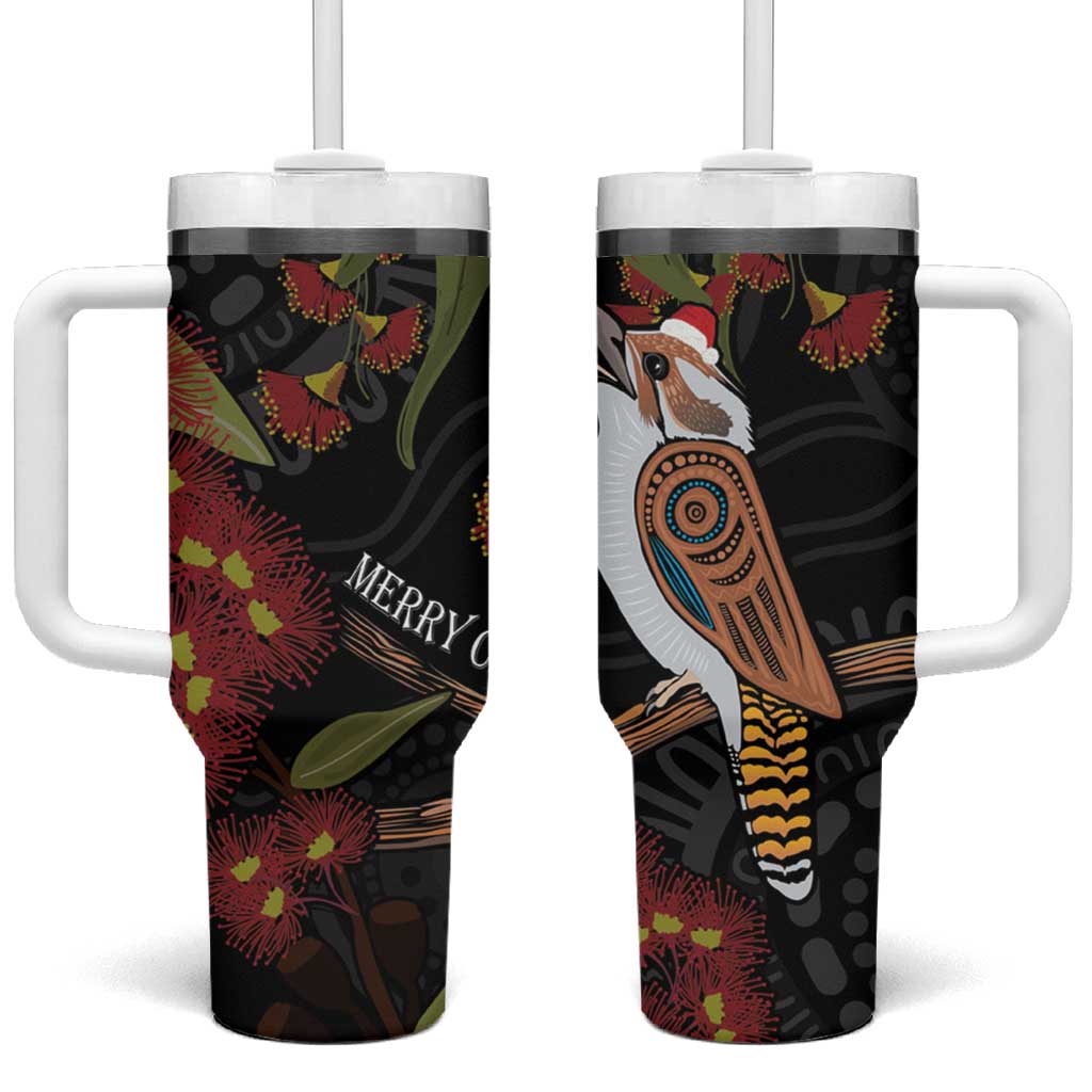 Australia Indigenous Christmas Tumbler With Handle Kookaburra Aboriginal
