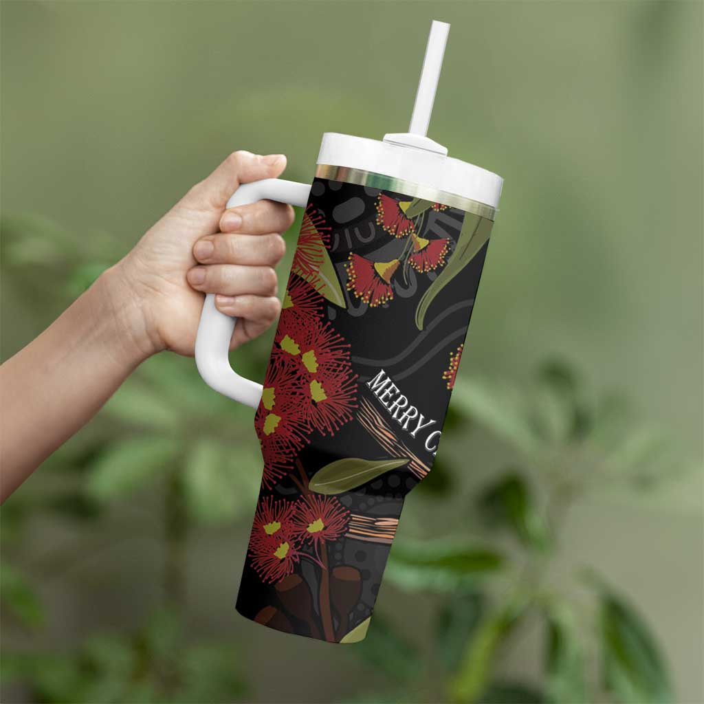 Australia Indigenous Christmas Tumbler With Handle Kookaburra Aboriginal