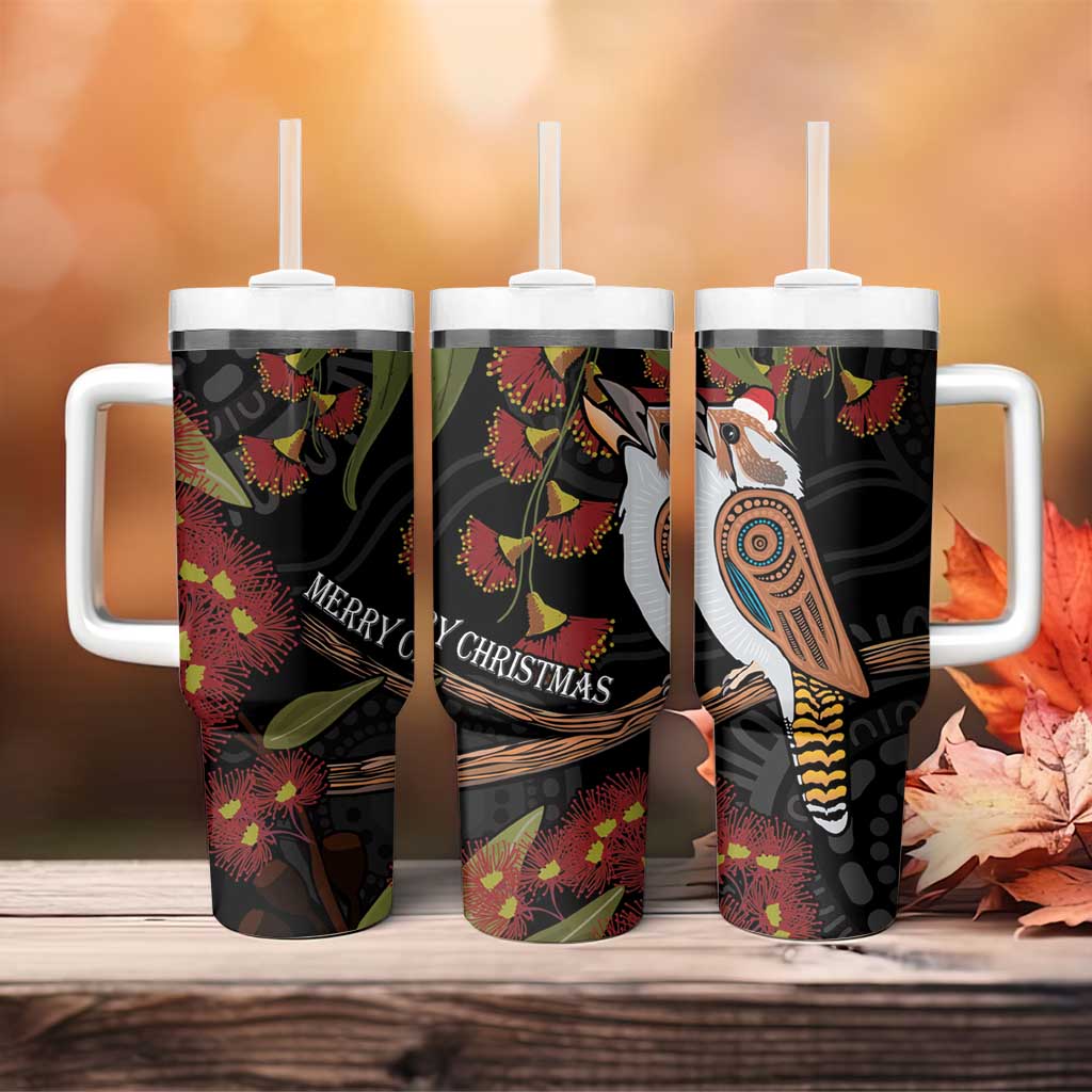 Australia Indigenous Christmas Tumbler With Handle Kookaburra Aboriginal