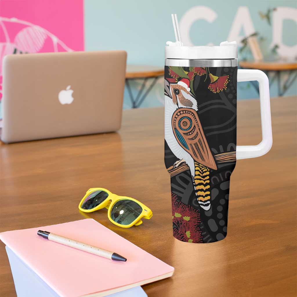 Australia Indigenous Christmas Tumbler With Handle Kookaburra Aboriginal