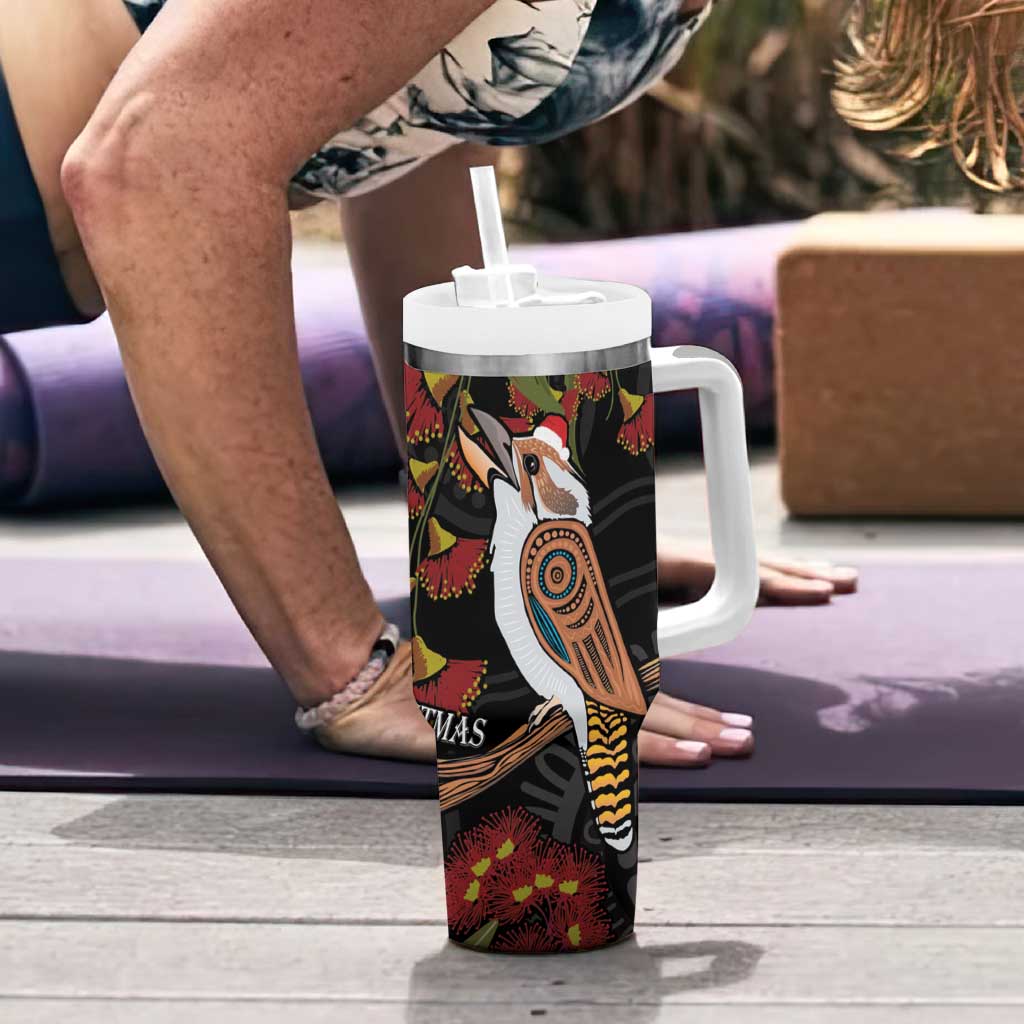 Australia Indigenous Christmas Tumbler With Handle Kookaburra Aboriginal