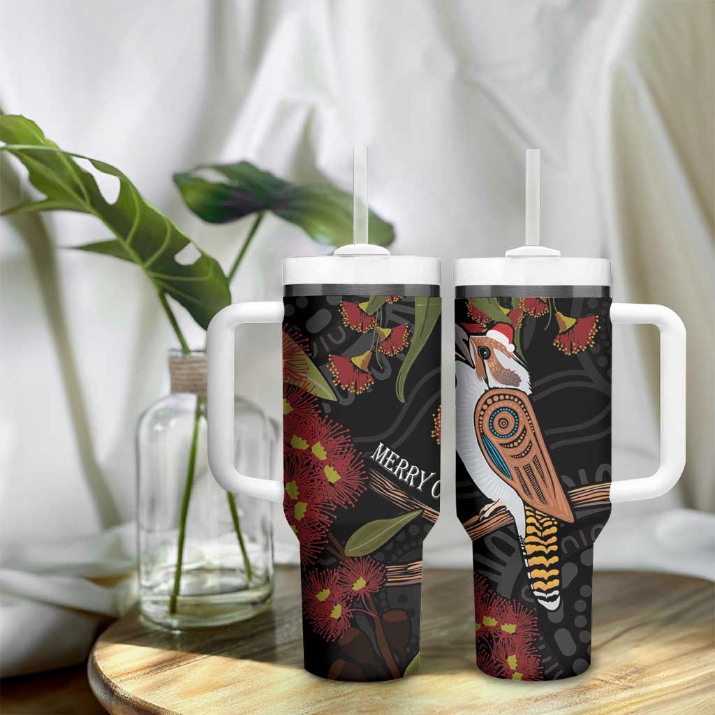 Australia Indigenous Christmas Tumbler With Handle Kookaburra Aboriginal