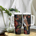 Australia Indigenous Christmas Tumbler With Handle Kookaburra Aboriginal