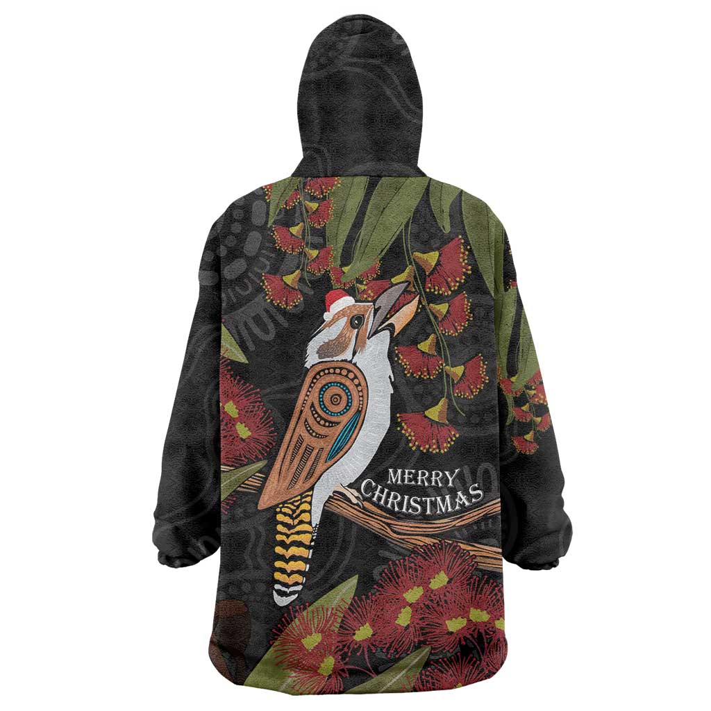 Australia Indigenous Christmas Wearable Blanket Hoodie Kookaburra Aboriginal