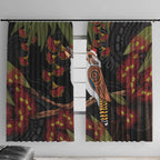 Australia Indigenous Christmas Window Curtain Kookaburra Aboriginal
