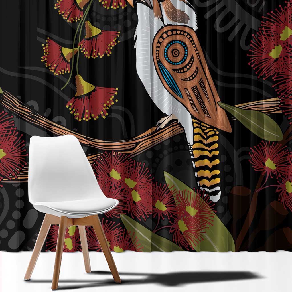 Australia Indigenous Christmas Window Curtain Kookaburra Aboriginal