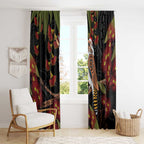 Australia Indigenous Christmas Window Curtain Kookaburra Aboriginal