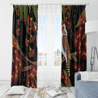 Australia Indigenous Christmas Window Curtain Kookaburra Aboriginal