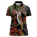 Australia Indigenous Christmas Women Polo Shirt Kookaburra Aboriginal
