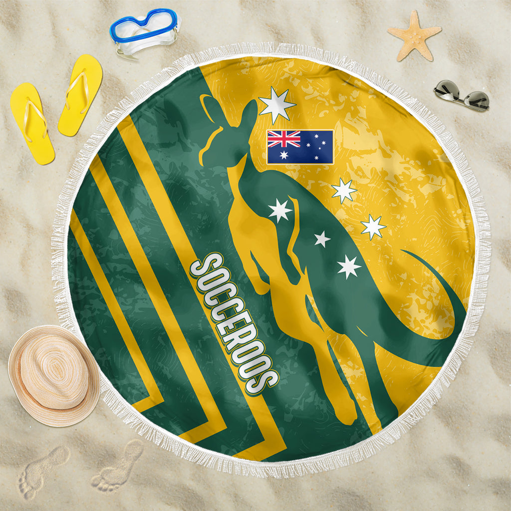 personalised-australia-soccer-beach-blanket-green-gold-go-socceroos