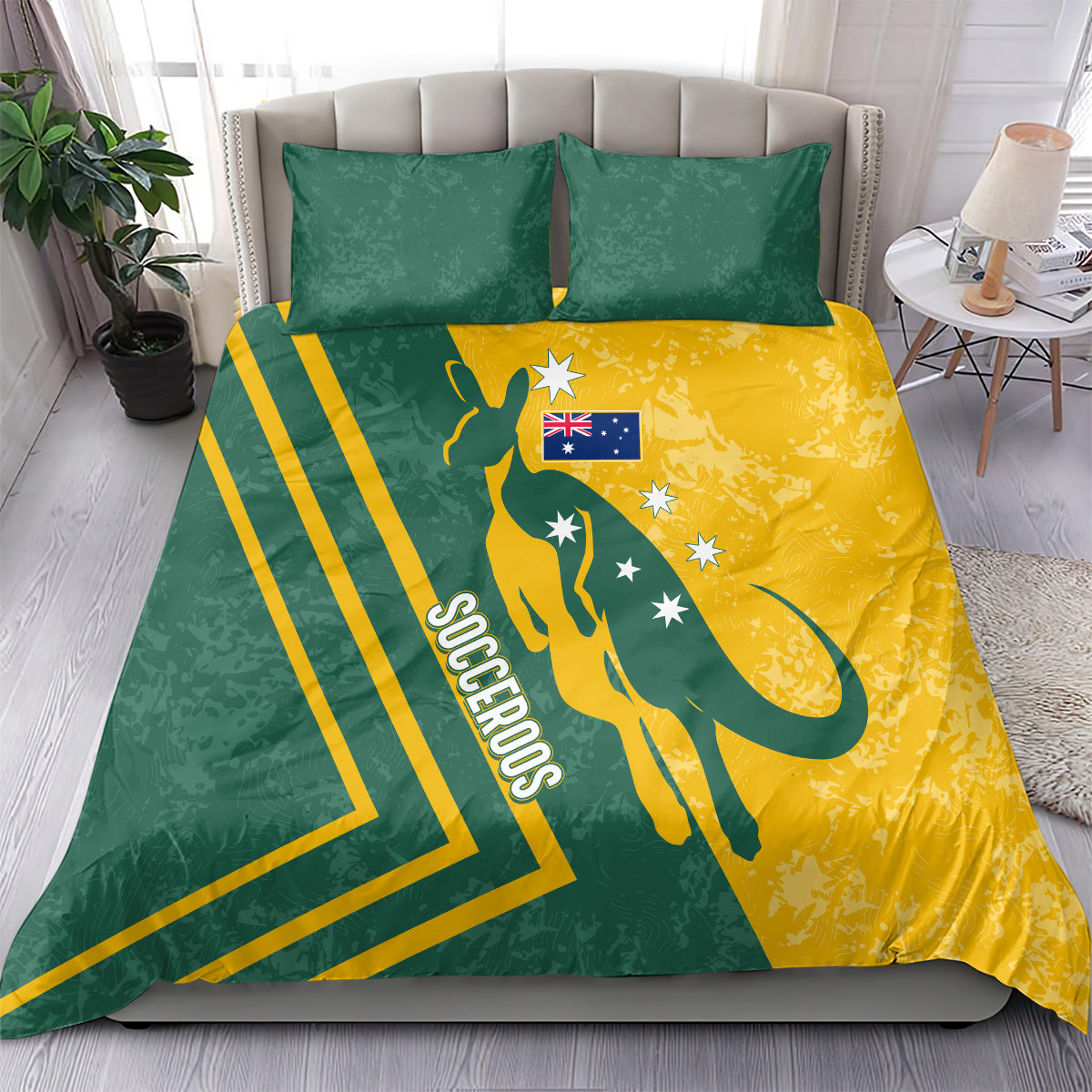 personalised-australia-soccer-bedding-set-green-gold-go-socceroos