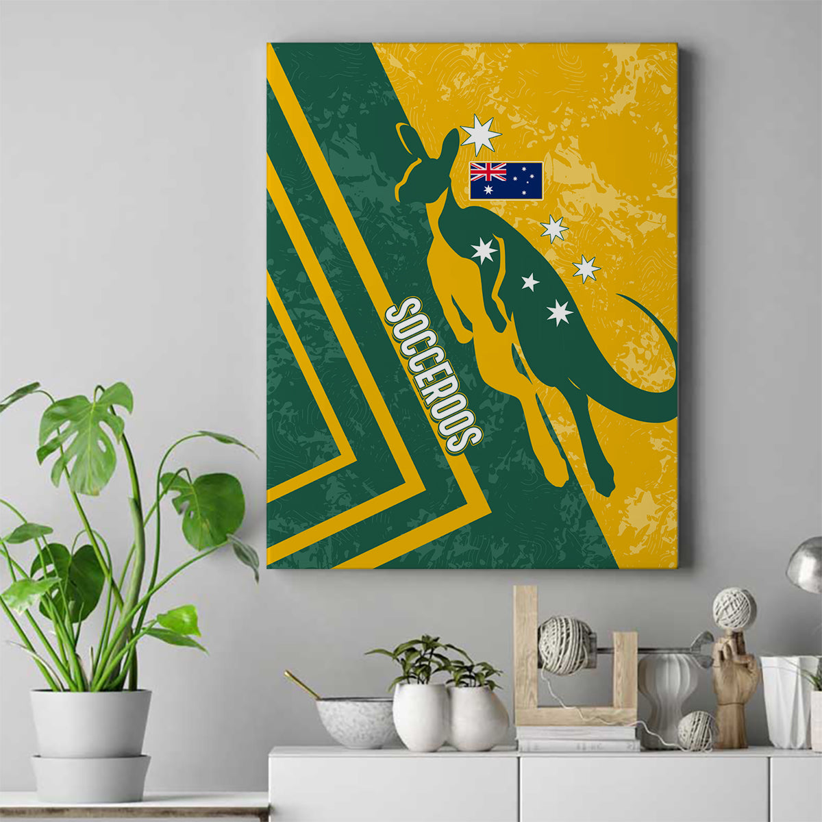 personalised-australia-soccer-canvas-wall-art-green-gold-go-socceroos