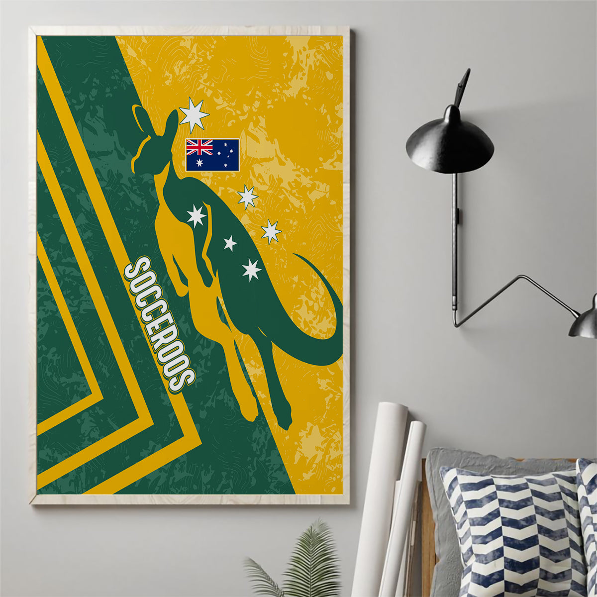 personalised-australia-soccer-canvas-wall-art-green-gold-go-socceroos