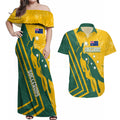 personalised-australia-soccer-couples-matching-off-shoulder-maxi-dress-and-hawaiian-shirt-green-gold-go-socceroos