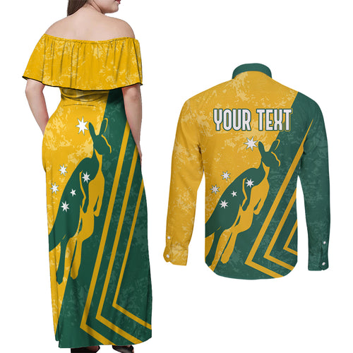 personalised-australia-soccer-couples-matching-off-shoulder-maxi-dress-and-long-sleeve-button-shirt-green-gold-go-socceroos