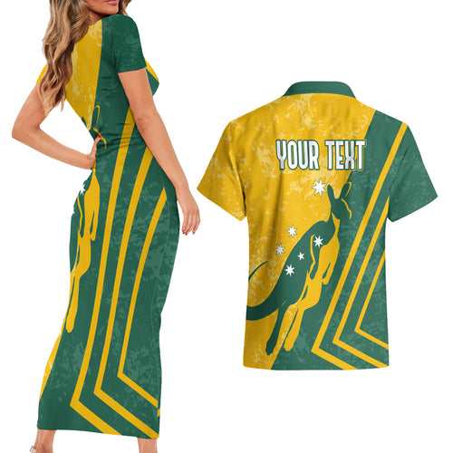 personalised-australia-soccer-couples-matching-short-sleeve-bodycon-dress-and-hawaiian-shirt-green-gold-go-socceroos