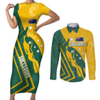 personalised-australia-soccer-couples-matching-short-sleeve-bodycon-dress-and-long-sleeve-button-shirt-green-gold-go-socceroos