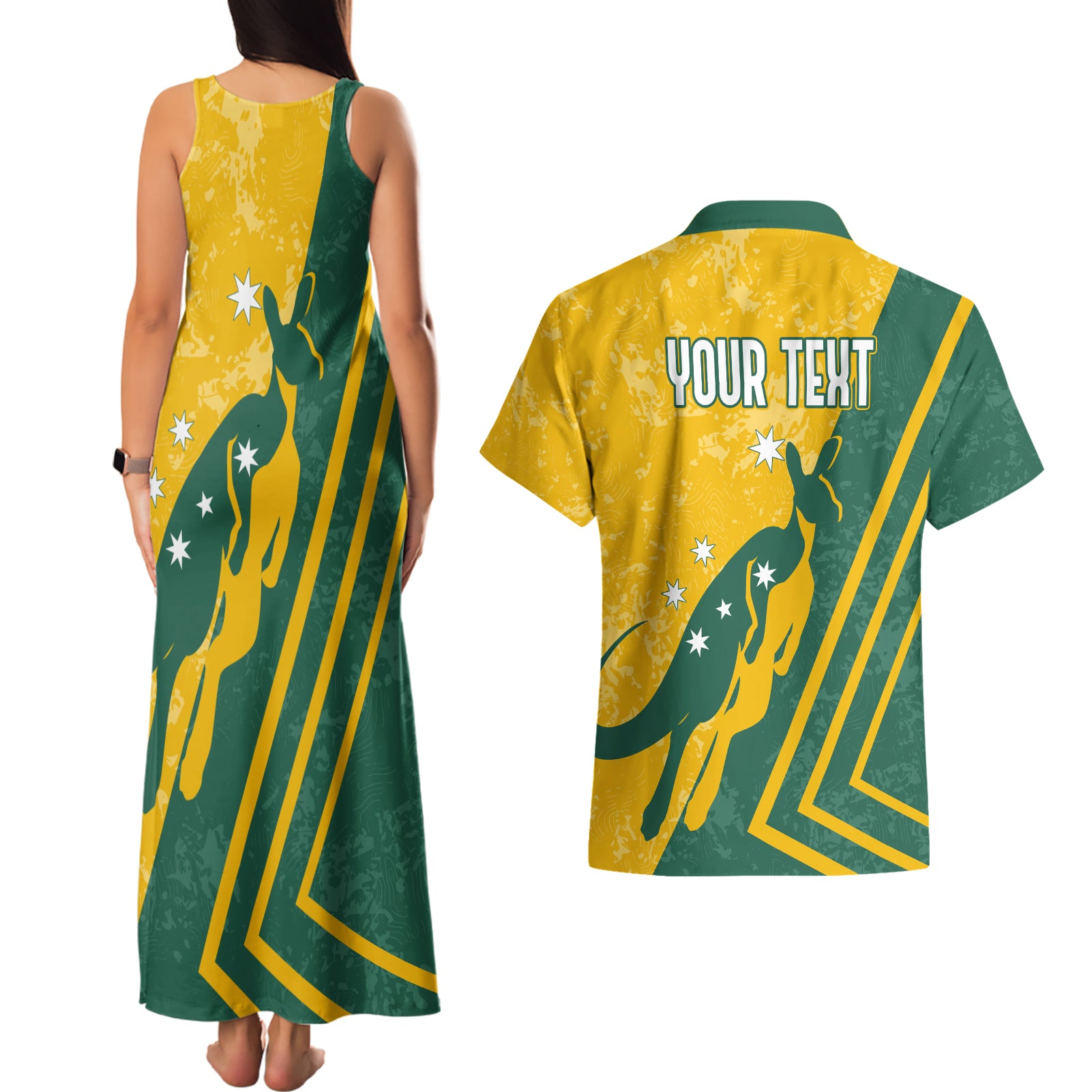 personalised-australia-soccer-couples-matching-tank-maxi-dress-and-hawaiian-shirt-green-gold-go-socceroos
