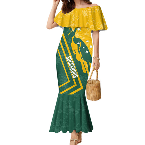 personalised-australia-soccer-family-matching-mermaid-dress-and-hawaiian-shirt-green-gold-go-socceroos