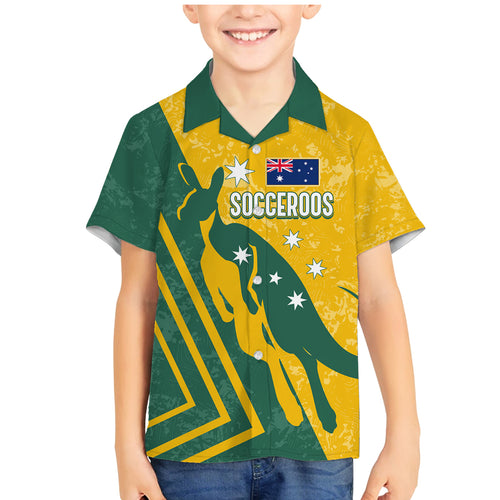 personalised-australia-soccer-family-matching-mermaid-dress-and-hawaiian-shirt-green-gold-go-socceroos