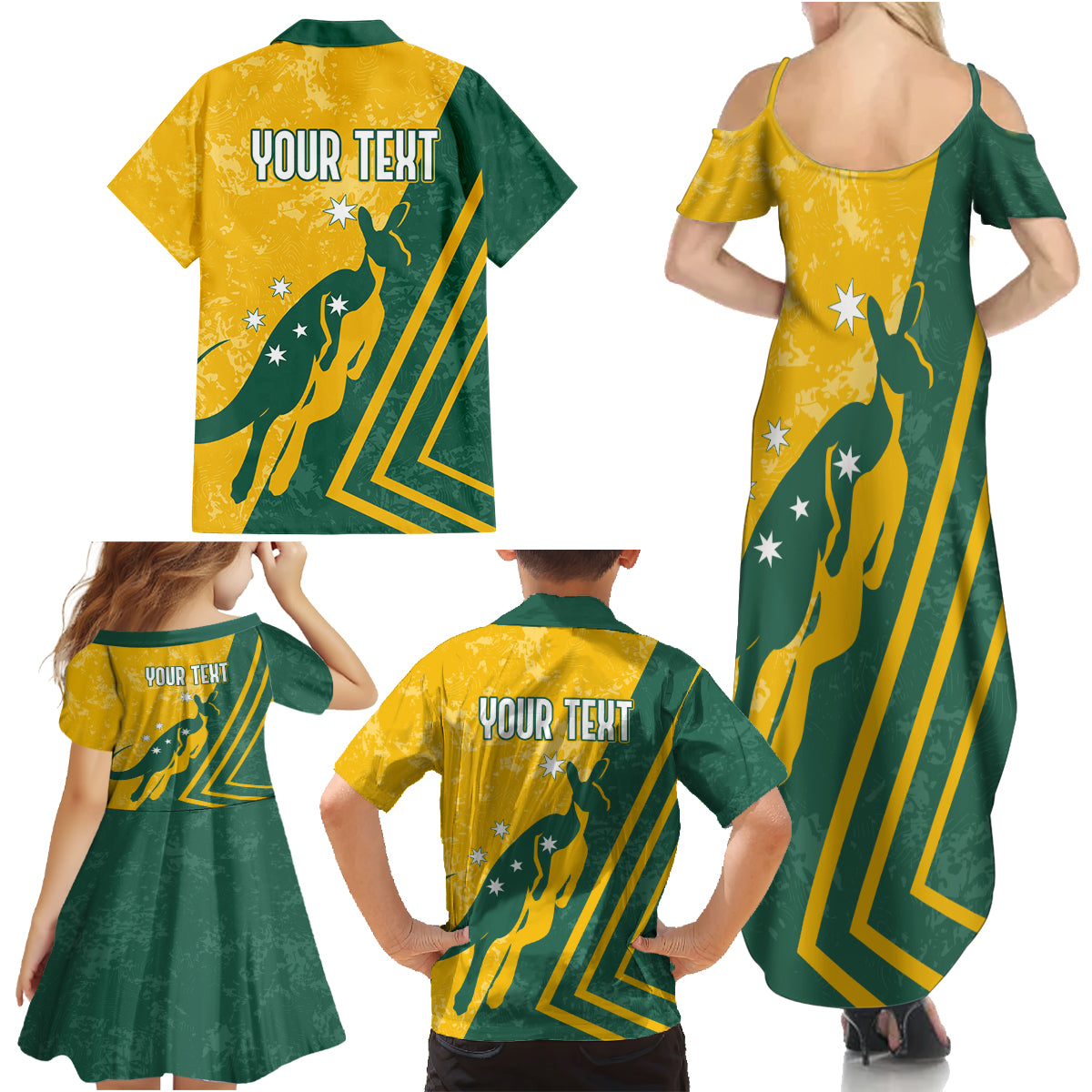 personalised-australia-soccer-family-matching-summer-maxi-dress-and-hawaiian-shirt-green-gold-go-socceroos