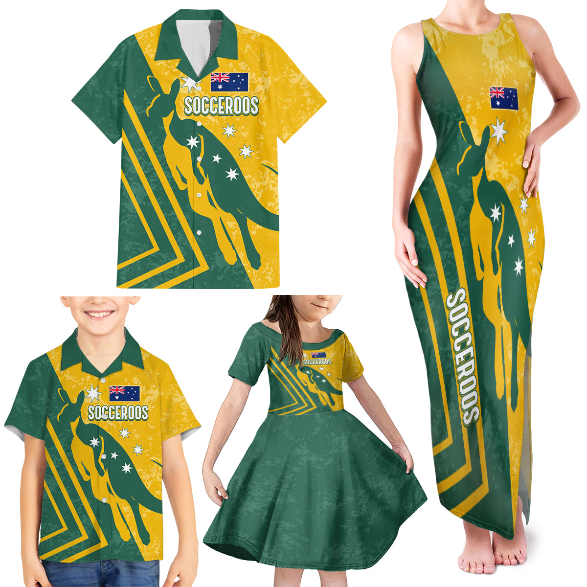 personalised-australia-soccer-family-matching-tank-maxi-dress-and-hawaiian-shirt-green-gold-go-socceroos