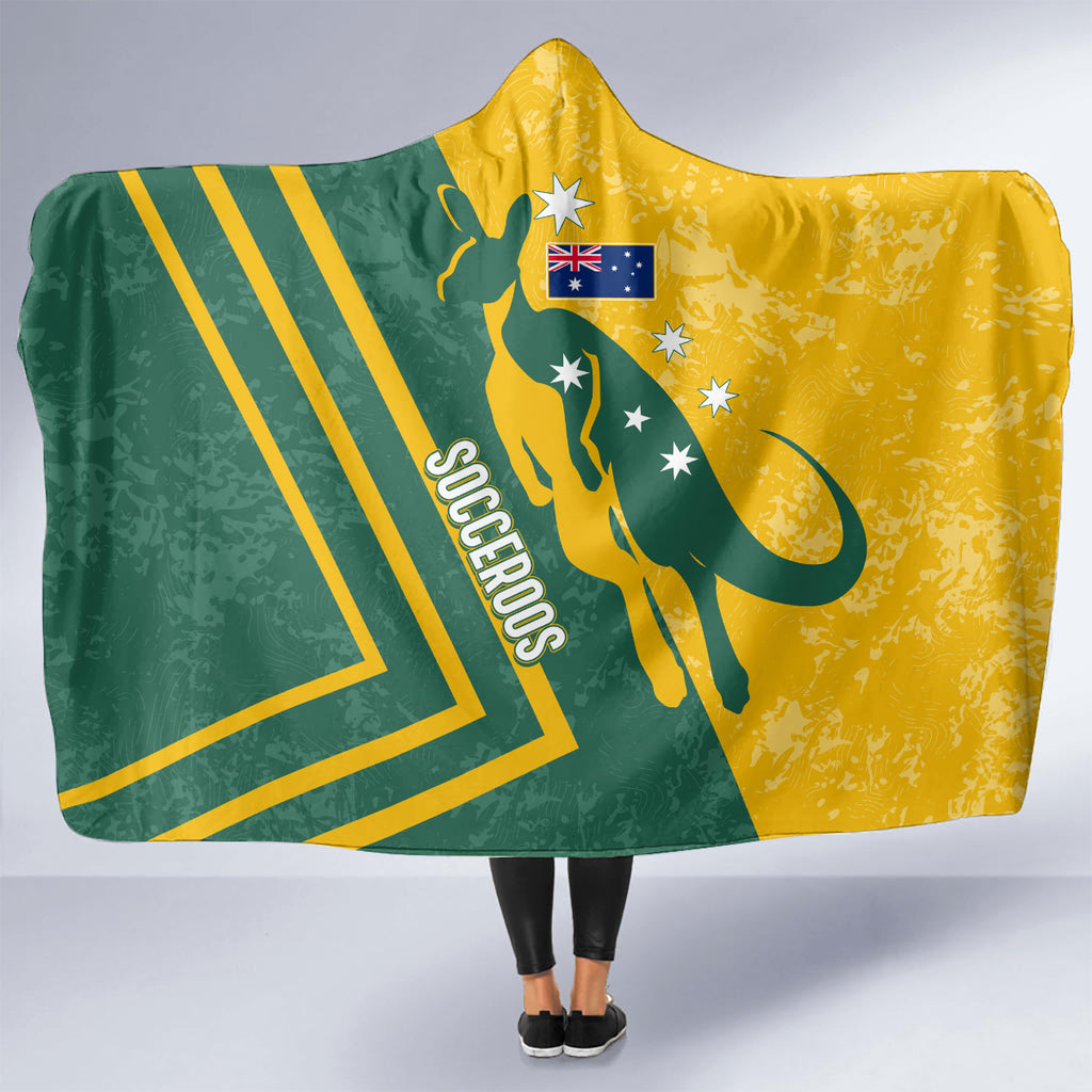 personalised-australia-soccer-hooded-blanket-green-gold-go-socceroos