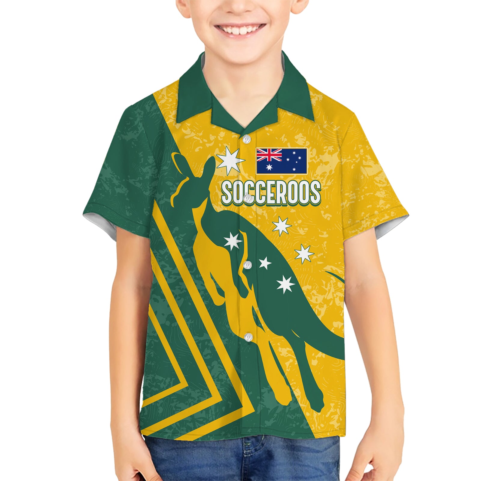 personalised-australia-soccer-kid-hawaiian-shirt-green-gold-go-socceroos