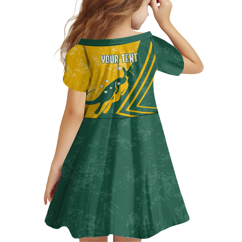 personalised-australia-soccer-kid-short-sleeve-dress-green-gold-go-socceroos