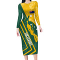 personalised-australia-soccer-long-sleeve-bodycon-dress-green-gold-go-socceroos