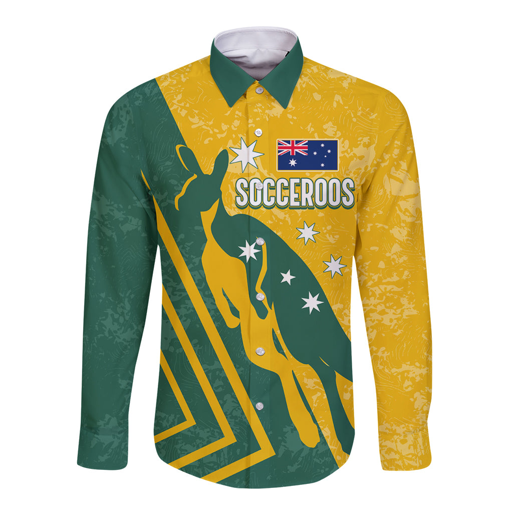 personalised-australia-soccer-long-sleeve-button-shirt-green-gold-go-socceroos