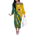 personalised-australia-soccer-off-the-shoulder-long-sleeve-dress-green-gold-go-socceroos