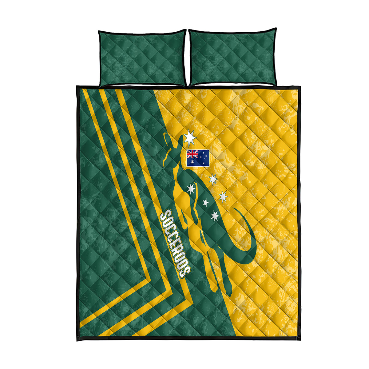 personalised-australia-soccer-quilt-bed-set-green-gold-go-socceroos