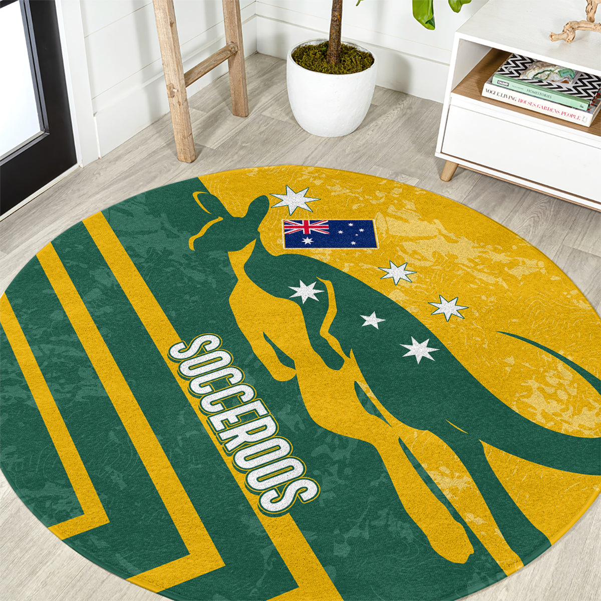 personalised-australia-soccer-round-carpet-green-gold-go-socceroos