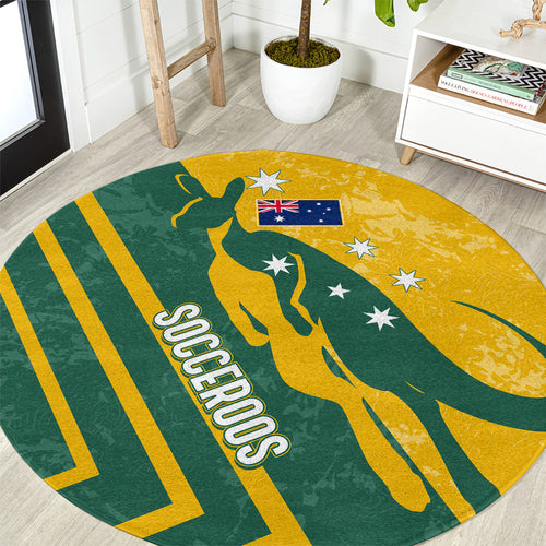 personalised-australia-soccer-round-carpet-green-gold-go-socceroos