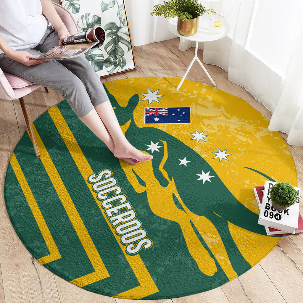 personalised-australia-soccer-round-carpet-green-gold-go-socceroos