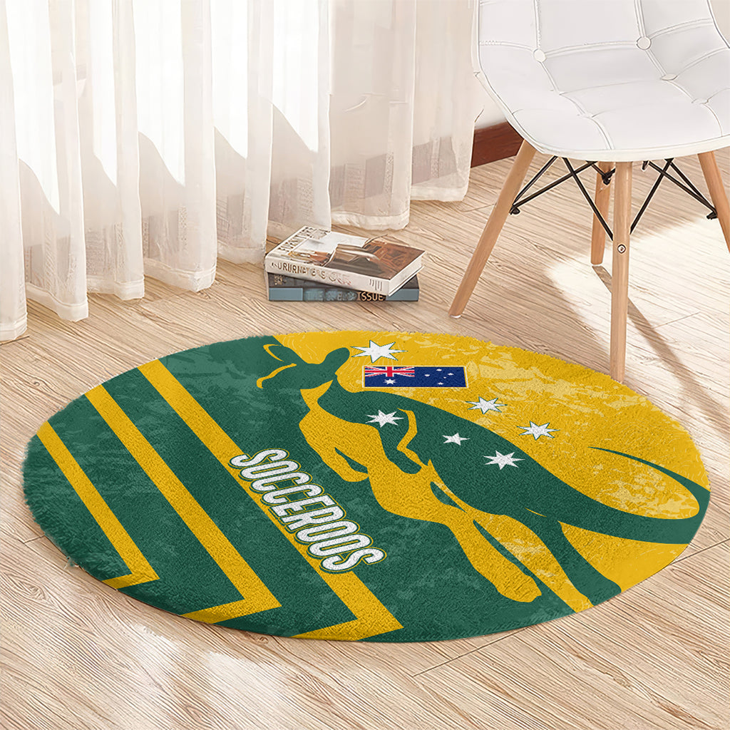personalised-australia-soccer-round-carpet-green-gold-go-socceroos