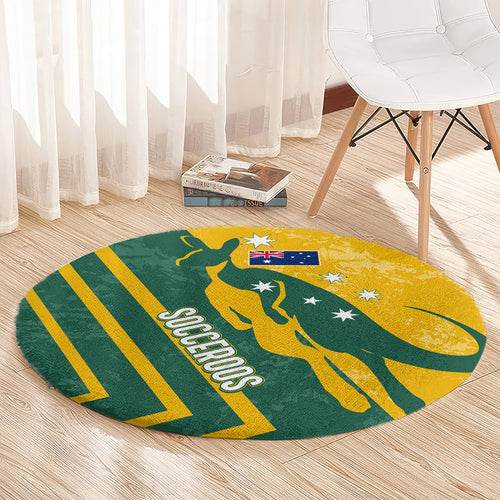 personalised-australia-soccer-round-carpet-green-gold-go-socceroos