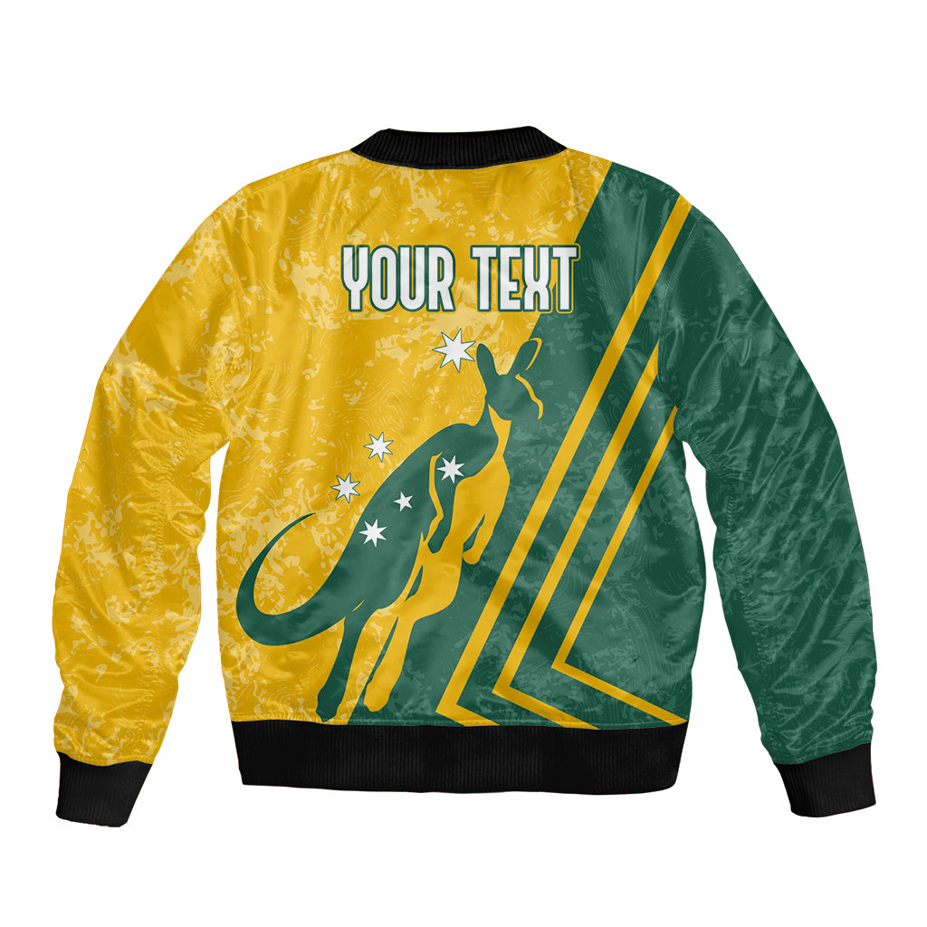 personalised-australia-soccer-sleeve-zip-bomber-jacket-green-gold-go-socceroos