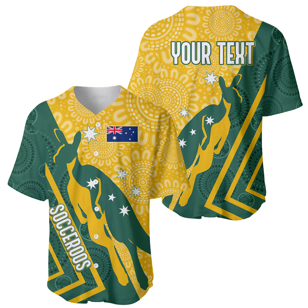 personalised-australia-socceroos-indigenous-baseball-jersey-green-gold